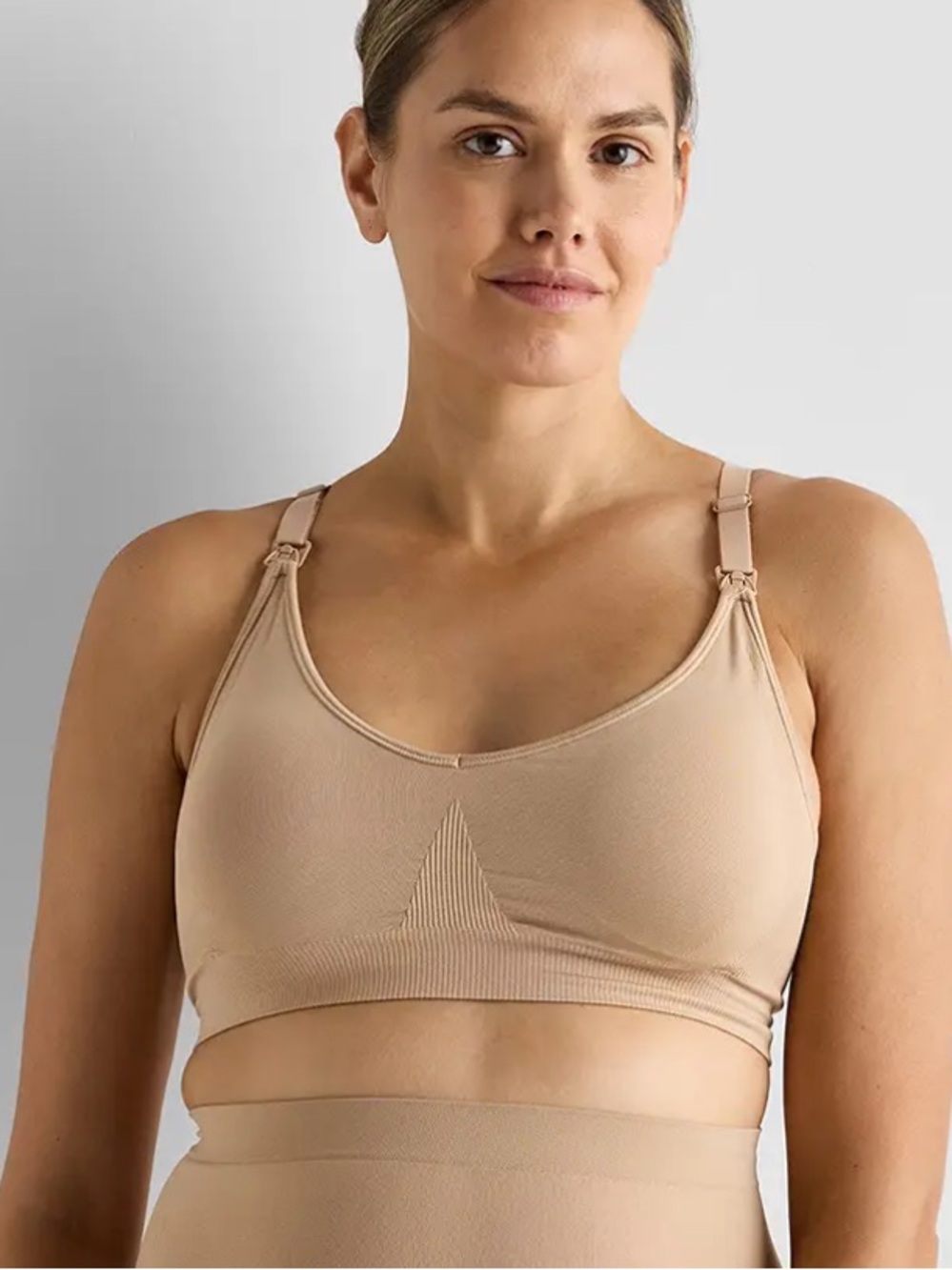 NWT Quince Seamless Nursing Bra Sand Nude Medium